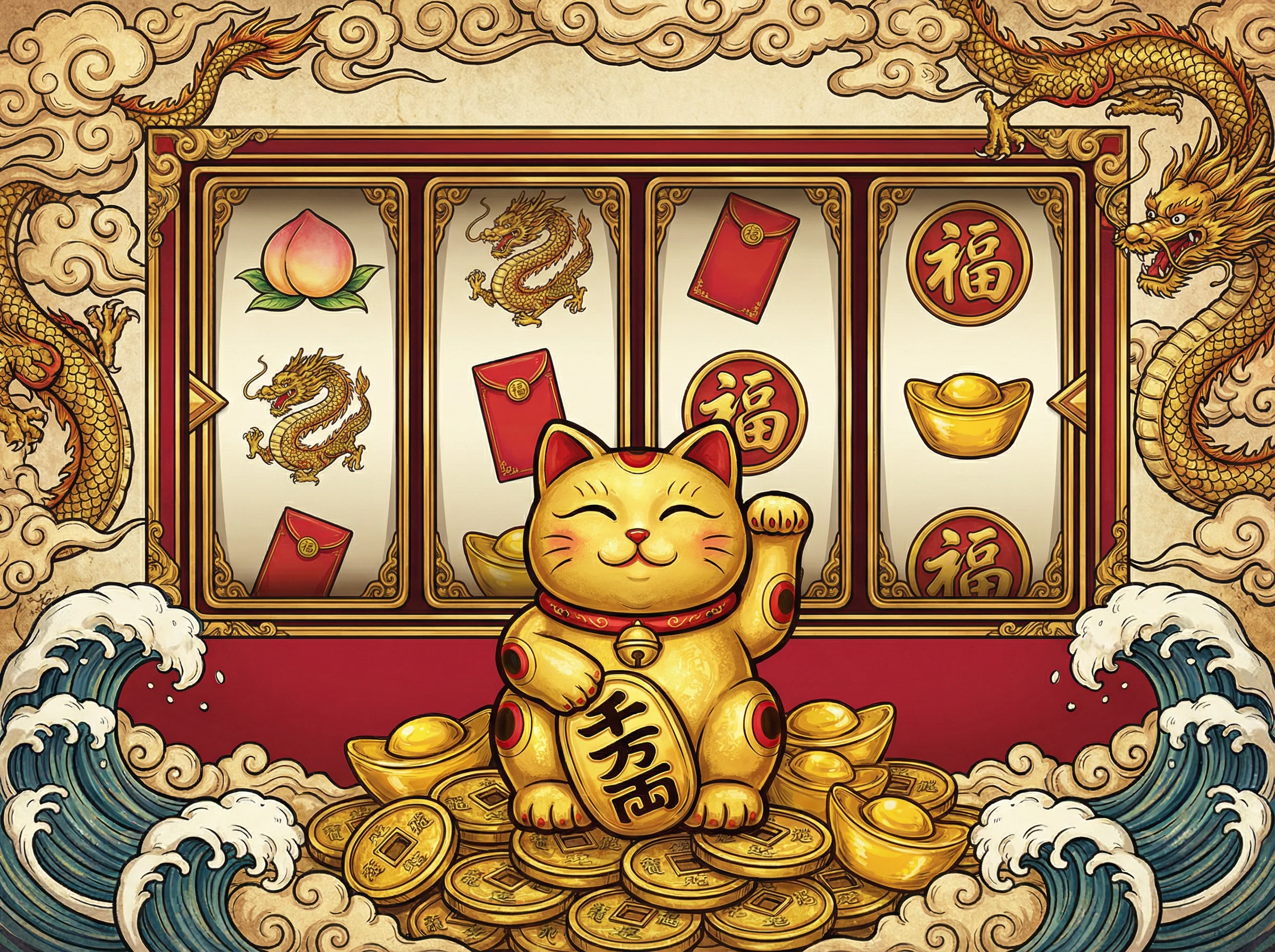 pg电子游戏招财猫老虎机游戏金色招财猫与聚宝盆